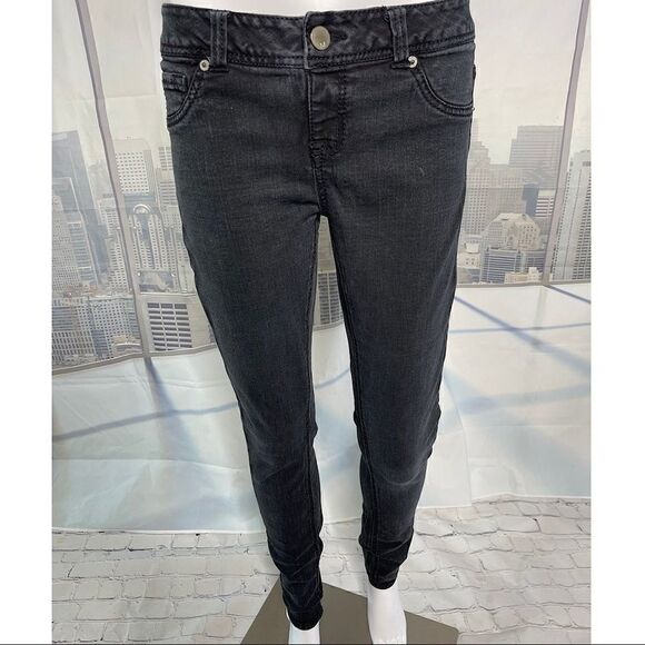 Mossimo Black Faded Skinny Denim Jeggings Size 6 - Picture 5 of 12